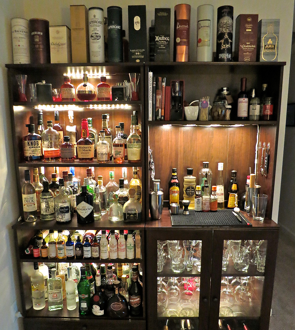 Image result for fully stocked home bar